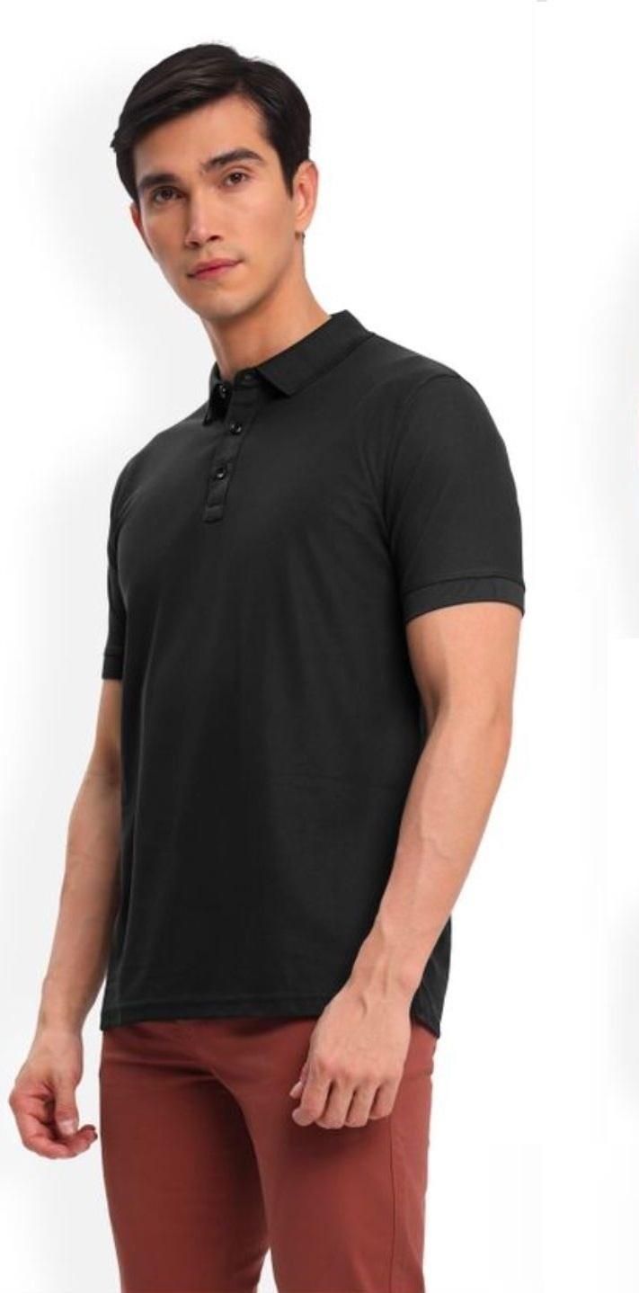Poly Cotton Solid Half Sleeves Mens Polo T-shirt (Pack of 4)
